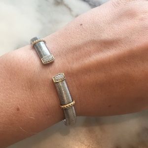 Sloane Street Silver and Gold Bracelet w Diamonds